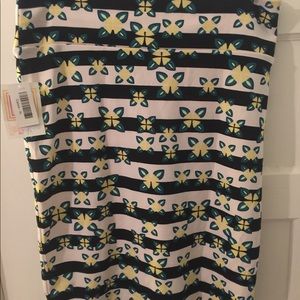 NWT XL Lularoe Floral Cassie Skirt
